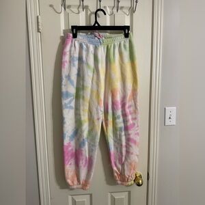 Spiritual Gangster Multicolor Tie-Dye Kids Sweatpants